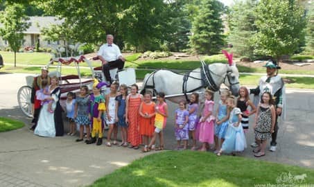  Our Cinderella carriage at a birthday party in Salem OH