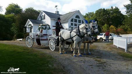 Cinderella Carriage before the ceremony in Adamsville, PA