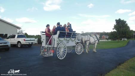 The Limousine Carriage after a wedding in Massillon, OH