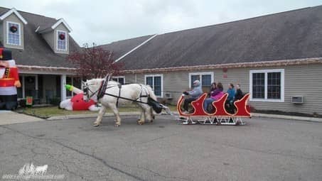 Giving rides with our Sleigh during a Christmas event in Weirton, WV