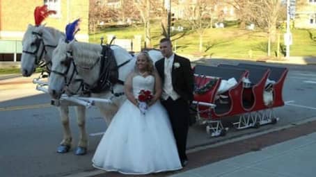 Our Sleigh in a wedding in Washington PA