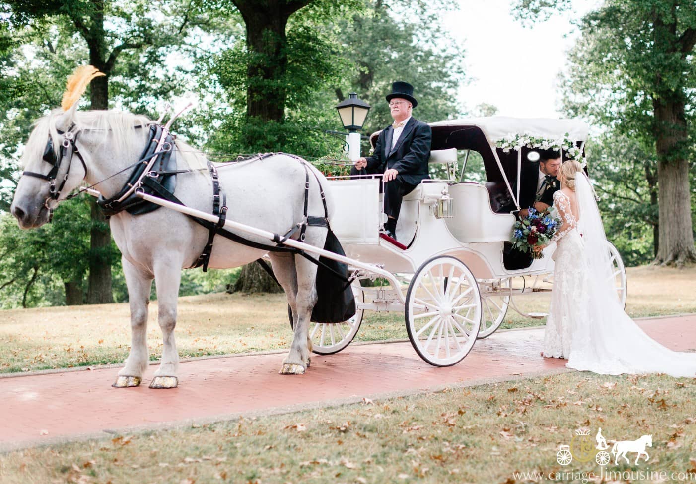 Our Victorian Carriage after a wedding at Oglebay Park in Wheeling WV