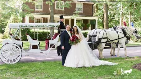 Our Stretch Victorian Carriage after a wedding in Sewickley, PA