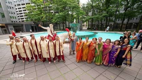 Indian Wedding Horse during a Baraat in Pittsburgh, PA
