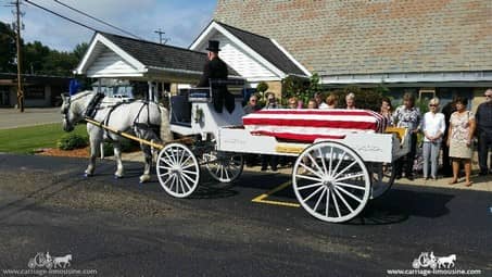 Our Caisson during a funeral in Alliance, OH