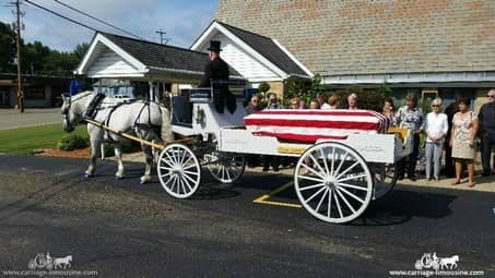 Our Caisson during a funeral in Alliance, OH