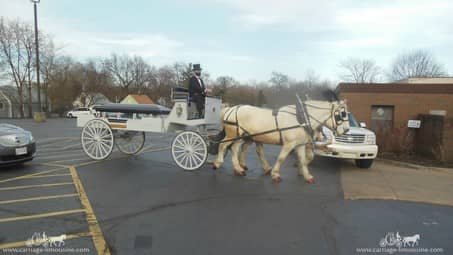 Horse Drawn Caisson at a funeral in Akron, OH