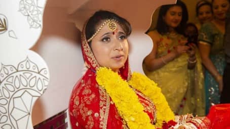 Bride in the Doli after the ceremony in Pittsburgh PA
