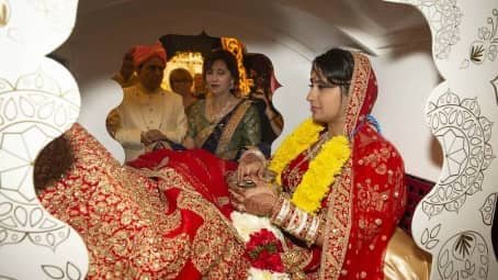 Bride in the Doli after the ceremony in Pittsburgh PA