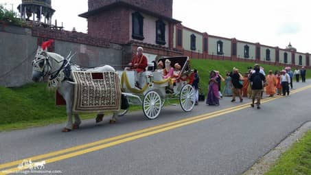 Indian Baraat Carriage during a Baraat at the Palace of Gold near Moundsville, WV