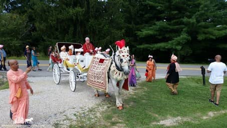 Indian Wedding Carriage during a Baraat at the Palace of Gold near Moundsville, WV