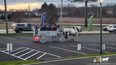 The Limousine Carriage taking a group on a ride in Poland, Ohio