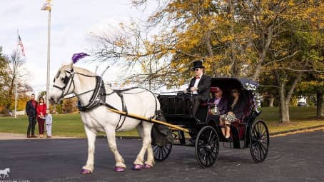 Princess Carriage during a funeral service in Uniontown, OH