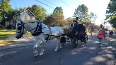 Princess Carriage during a Parade in Ravenna, OH