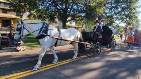 Princess Carriage during a Parade in Ravenna, OH