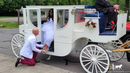 During a photo session with the Royal Coach in Hermitage, PA