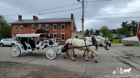 Stretch Victorian giving rides during a function in Morrisville, OH