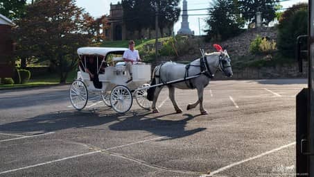 The Victorian Carriage during a surprise anniversary ride in Ohio