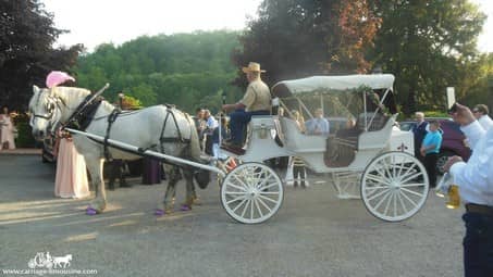 At a western themed wedding with our Victorian Carriage