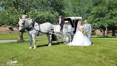 Victorian Carriage after a wedding near Enon Valley, PA