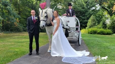  Our one of a kind Cinderella carriage after a wedding in Akron, OH